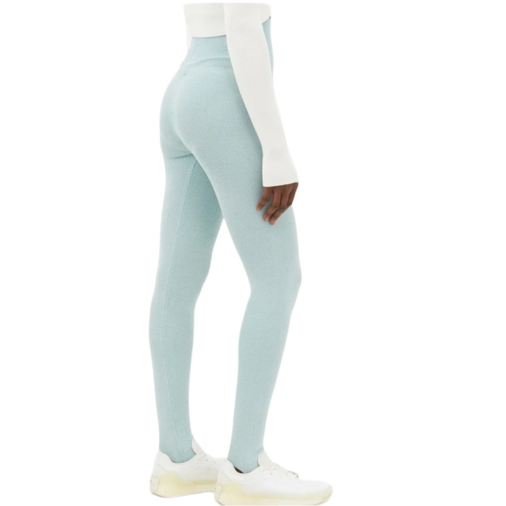 NWT Le Ore Rimini Stirrup Cuff Blue Marled Leggings Size Small - Picture 2 of 14